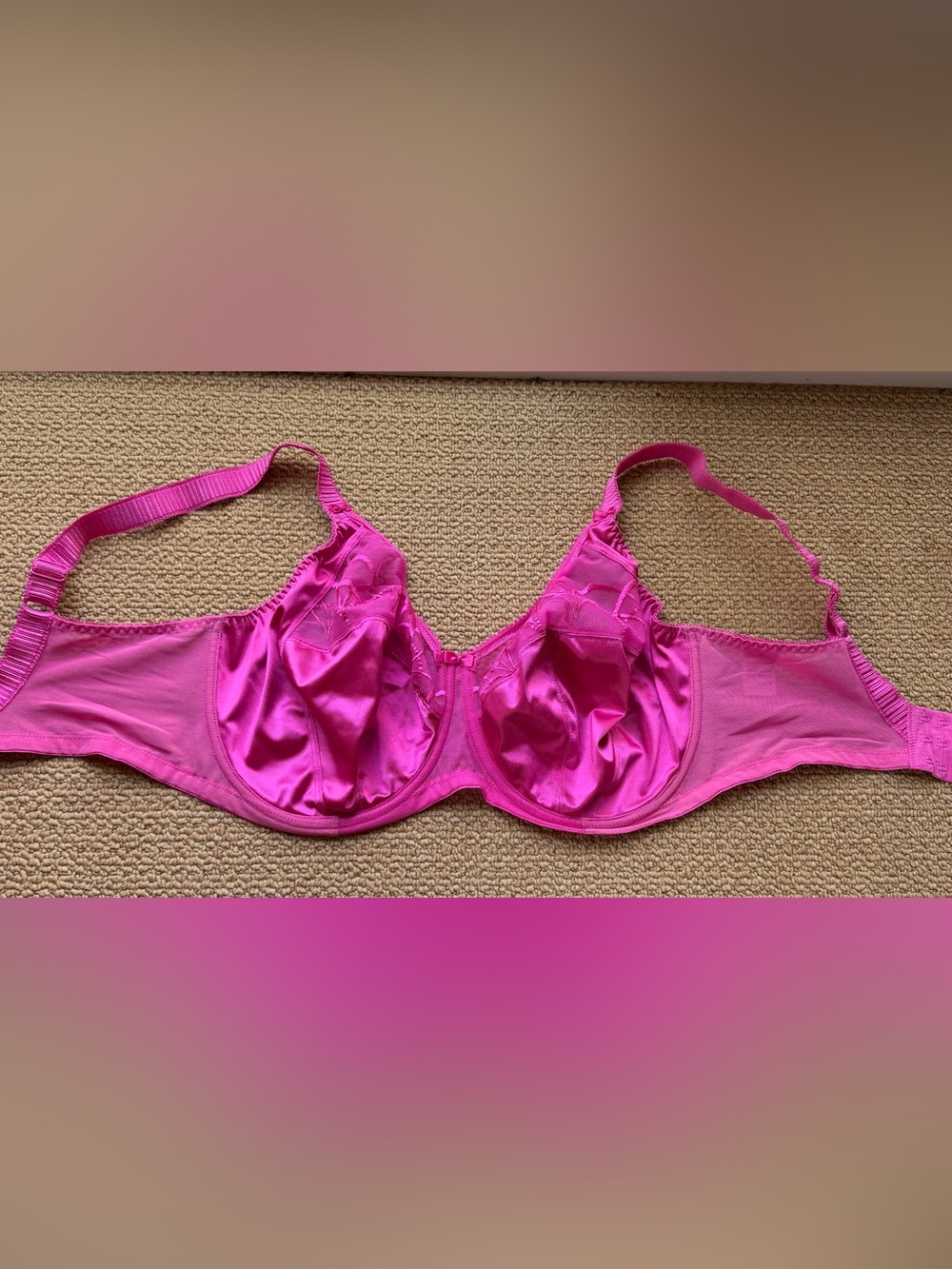 Elomi Cate Full Figure Underwire Bra US 36J UK36GG hot pink like new